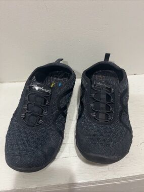 Skechers Black Knit Slip-On Athletic Shoes